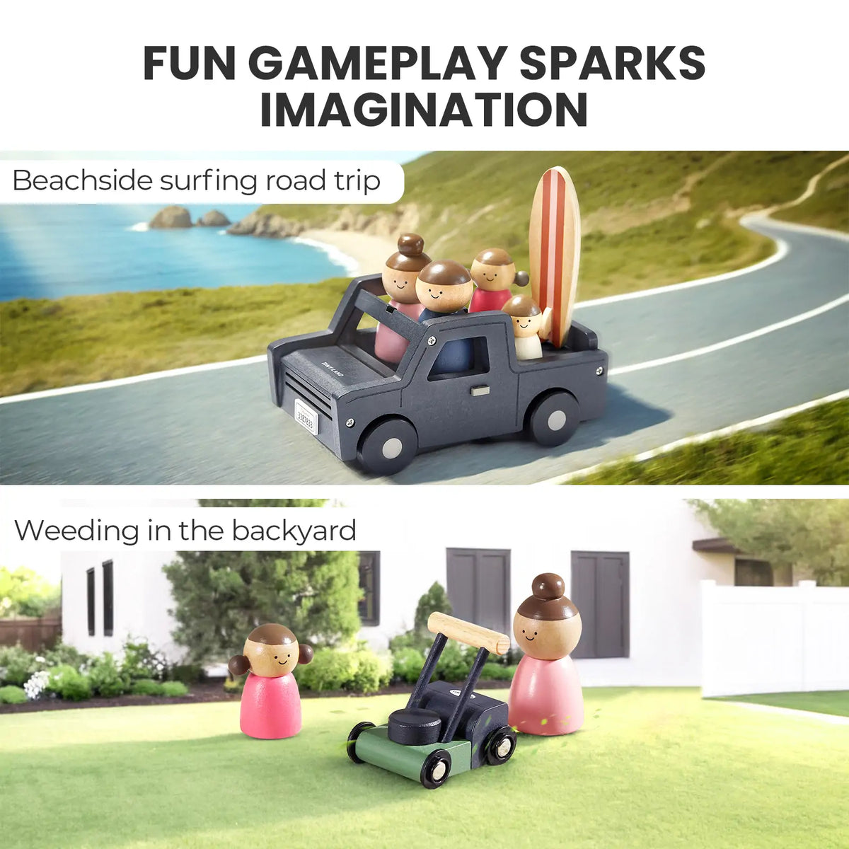 Tiny Land Sweetwood Edge Dollhouse & Garage Play Set