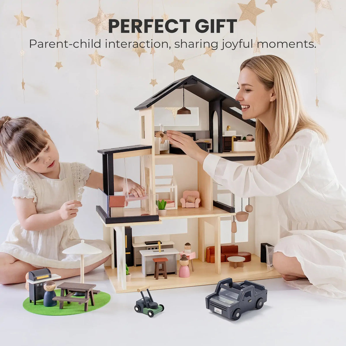 Tiny Land Sweetwood Edge Dollhouse & Garage Play Set