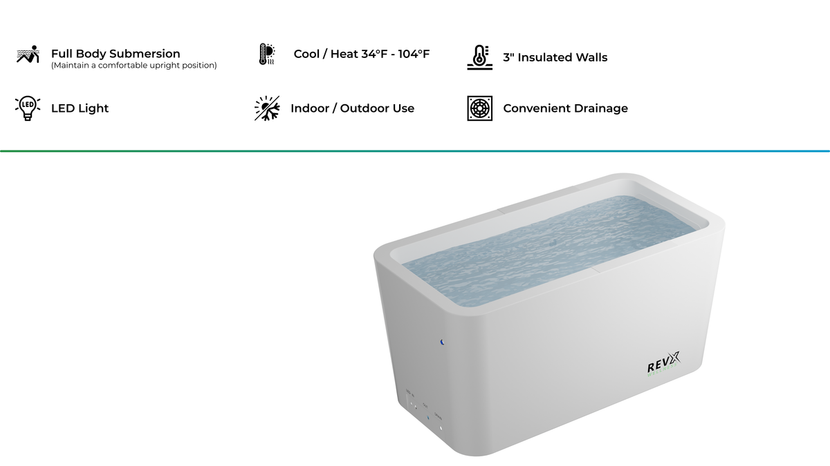 RevX X Tub Cold Plunge + LUX Chiller & Filtration System