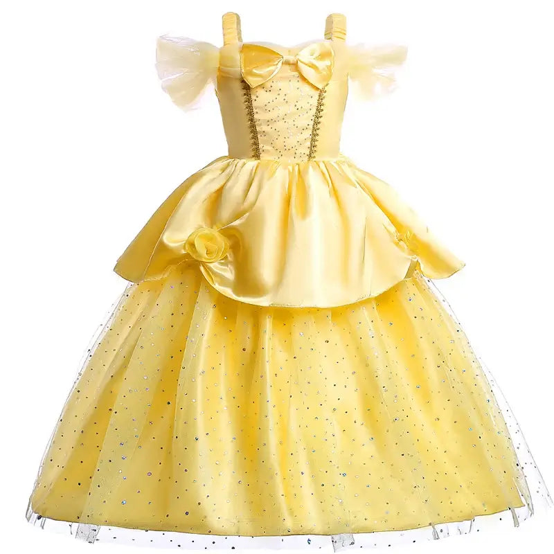 Girls Yellow Beauty Princess Dress