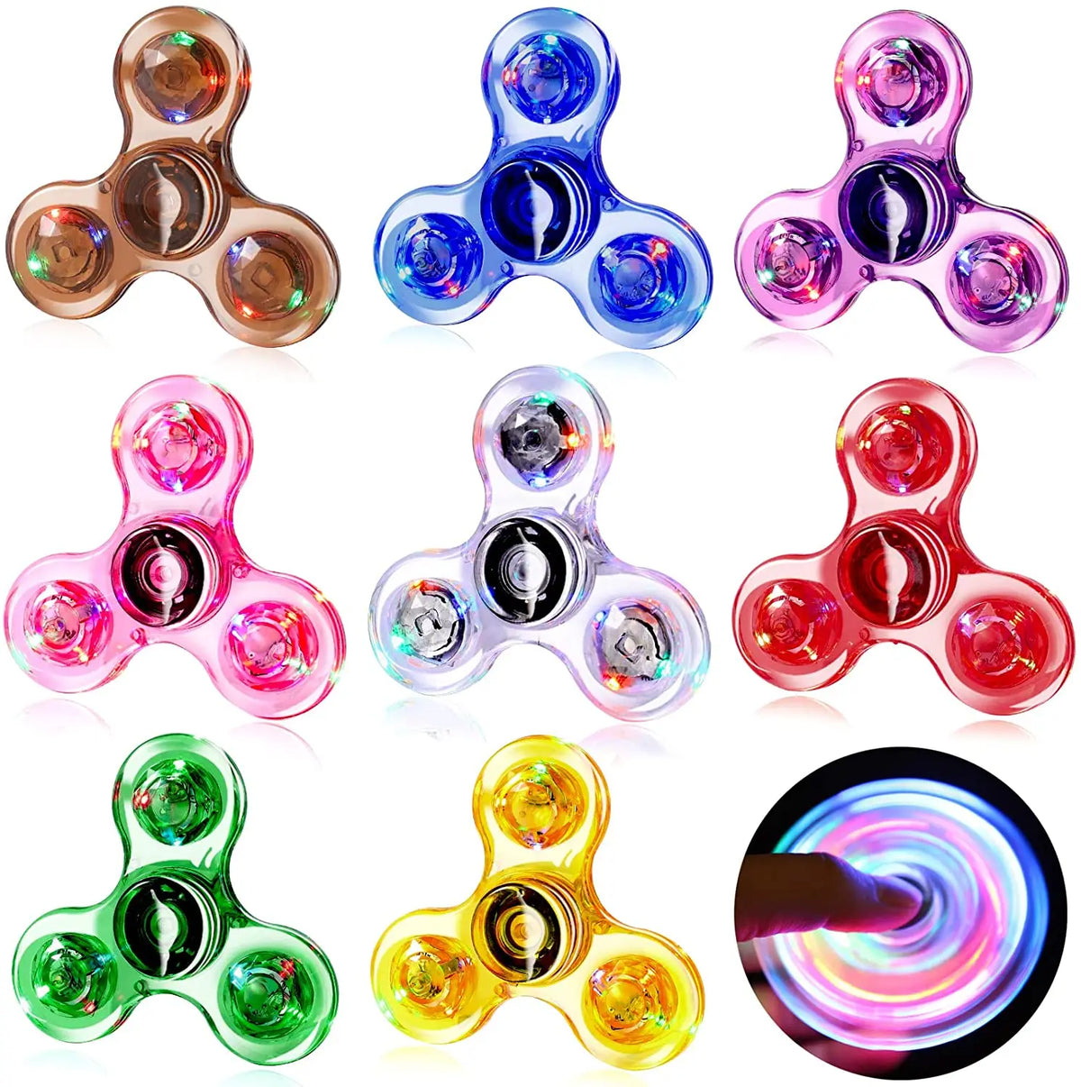 LED Light-Up Crystal Fidget Spinner
