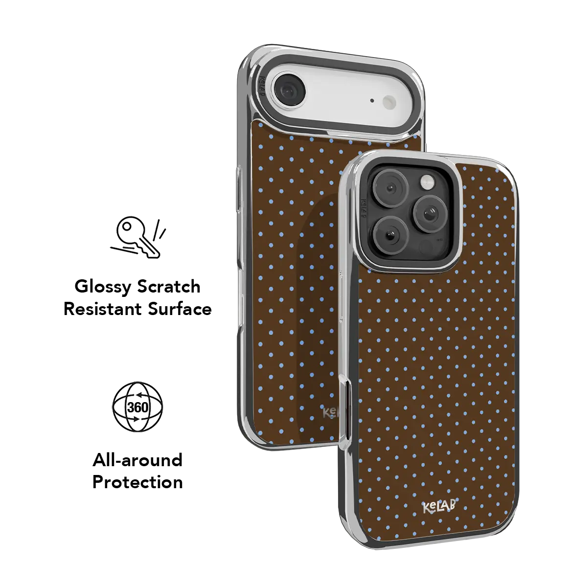 Blueberry Espresso Polka Dot iPhone Case