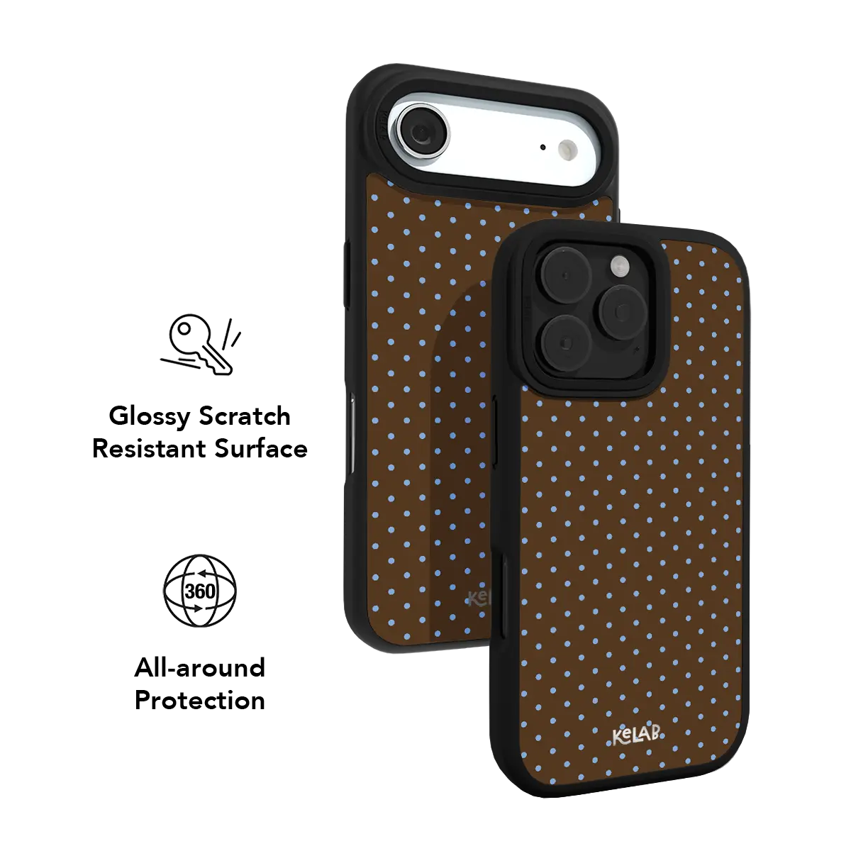 Blueberry Espresso Polka Dot iPhone Case