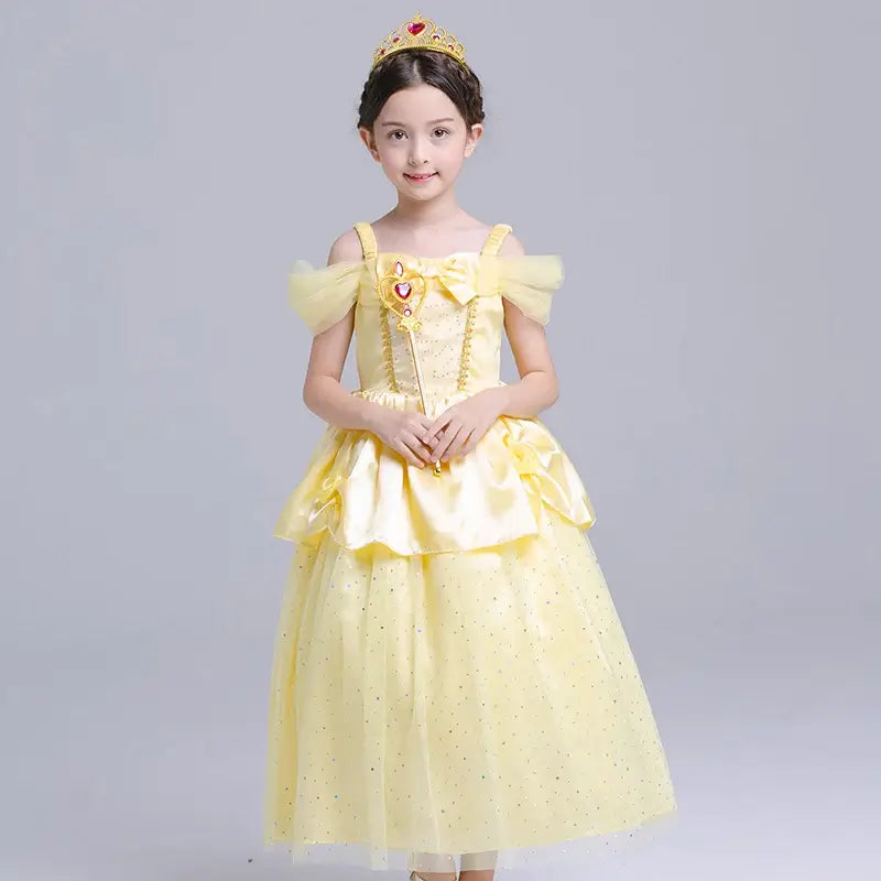 Girls Yellow Beauty Princess Dress