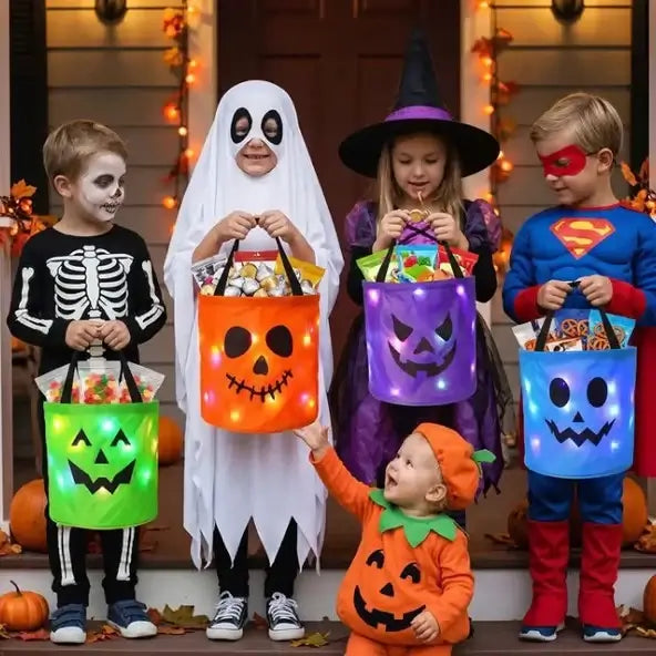LED Halloween Trick or Treat Candy Bucket