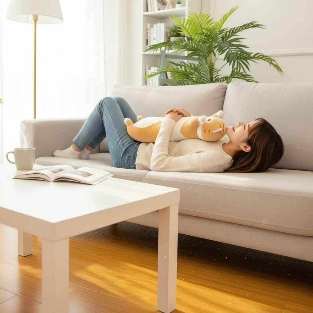 26-Inch Long Cat Plush Pillow