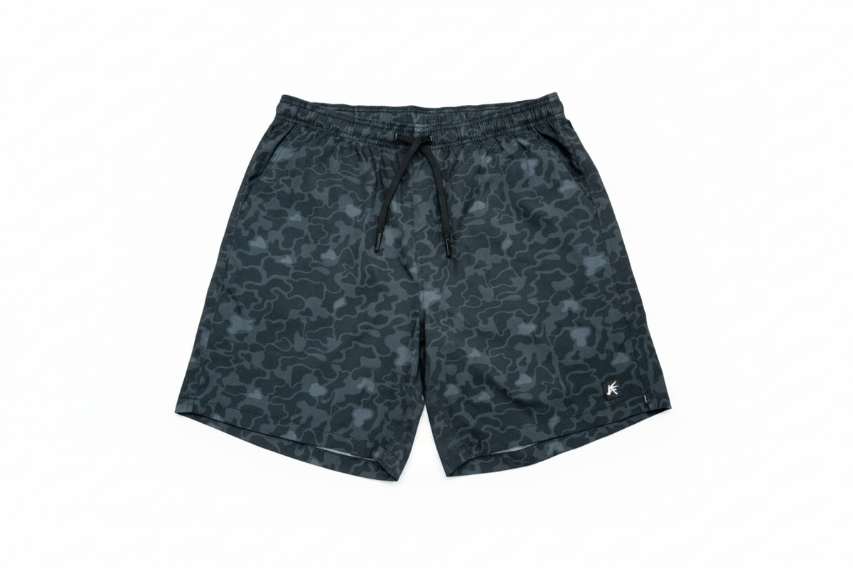 Black Marsh Camo Athletic Shorts