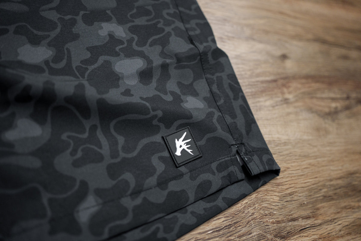 Black Marsh Camo Athletic Shorts