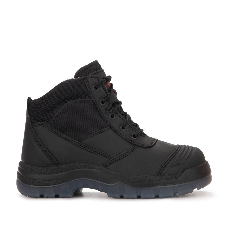 ROCKROOSTER Crisson 6" Steel Toe Side-Zip Work Boots