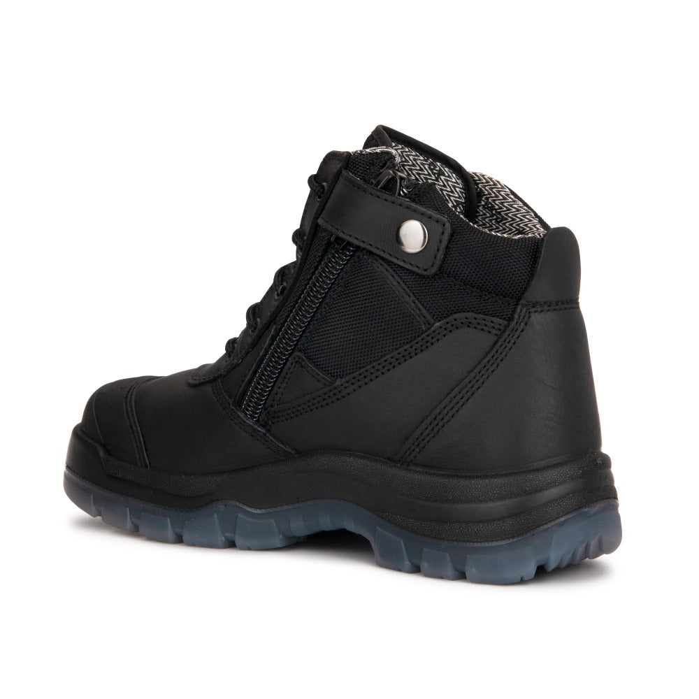 ROCKROOSTER Crisson 6" Steel Toe Side-Zip Work Boots