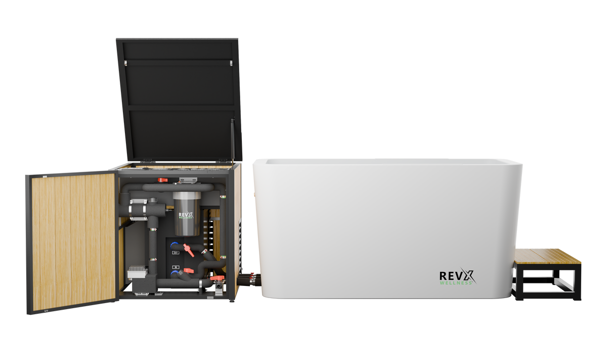RevX X Tub Cold Plunge + LUX Chiller & Filtration System