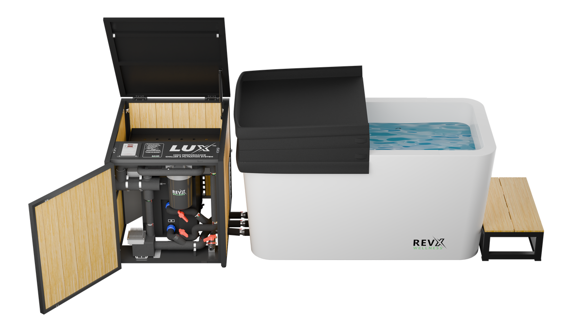 RevX X Tub Cold Plunge + LUX Chiller & Filtration System